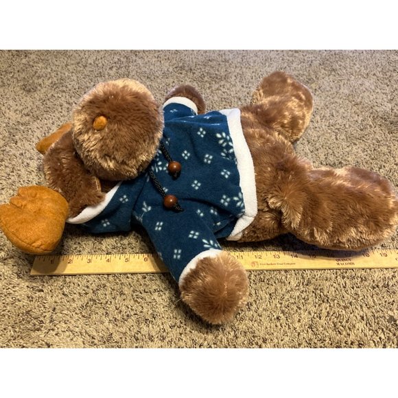 Dan Dee Collector's Choice Moose 16" Brown Winter Plush Hoodie Stuffed Animal - Picture 6 of 9